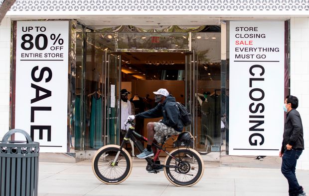 Clothing stores are reporting high rates of permanent closures, according to Yelp data (Photo by...