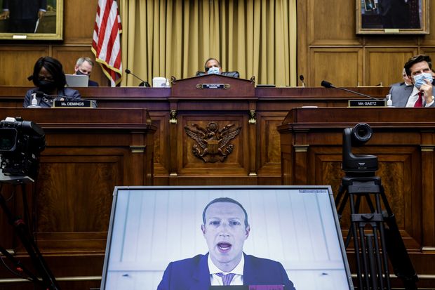 Facebook Inc. Chief Executive Mark Zuckerberg testified remotely at a contentious July hearing before the...