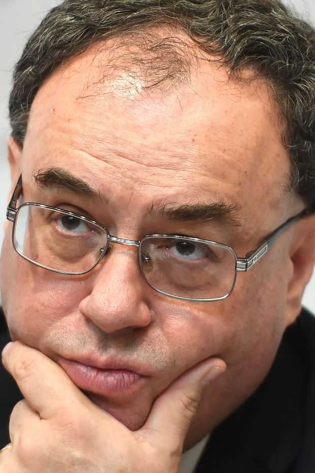 Andrew Bailey, the governor of the Bank of England.