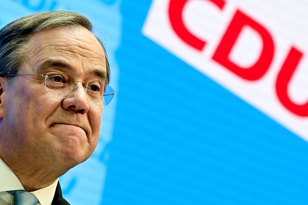 North Rhine-Westphalia's state premier and head of Germany's conservative Christian Democratic Union party Armin Laschet...